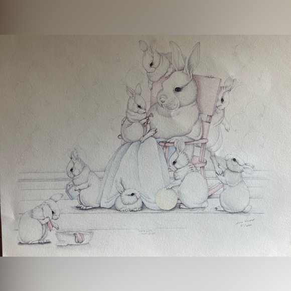 Collection of Sue Rupp Rabbit Art Prints - Picture 8 of 16